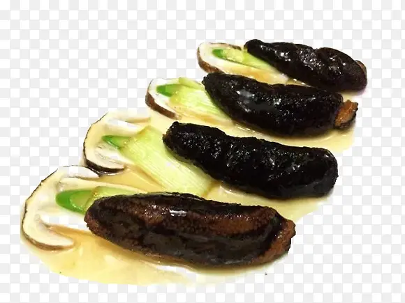 鲁菜葱烧海参摄影