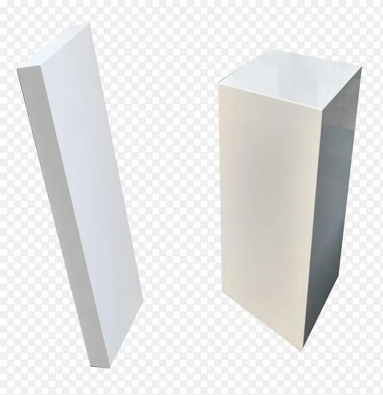 白色简洁长方形展台PNG