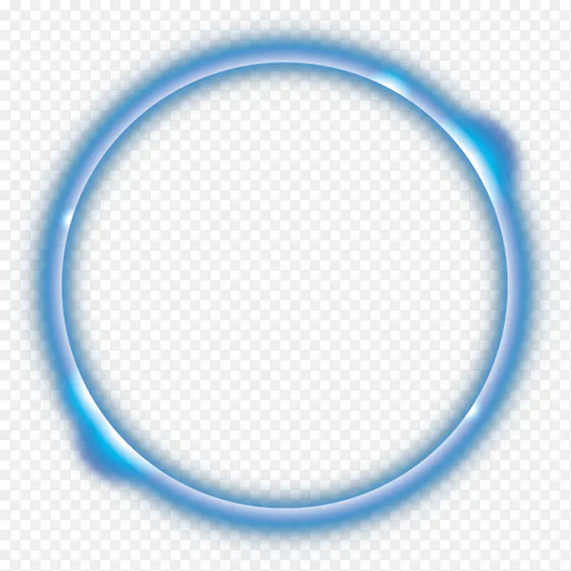 蓝色圆形发光线框