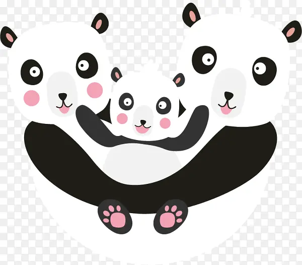 国际家庭日熊猫一家人