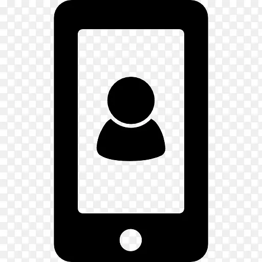 用户或联系人的象征在手机屏幕图标