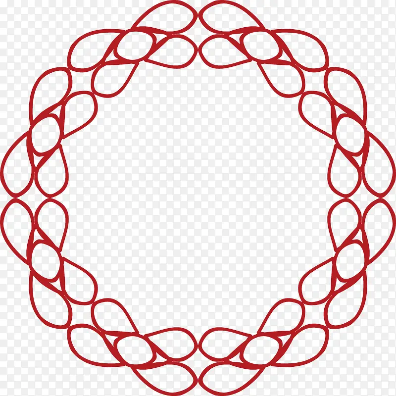 圆圈红色装饰边条