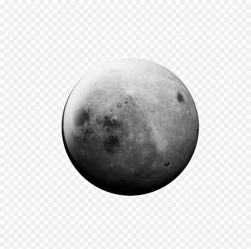 圆形灰色的月球