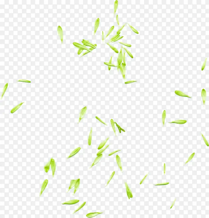 漂浮绿叶免抠素材