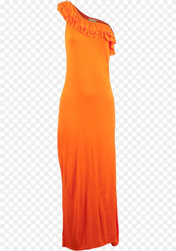 橙色晚宴礼服