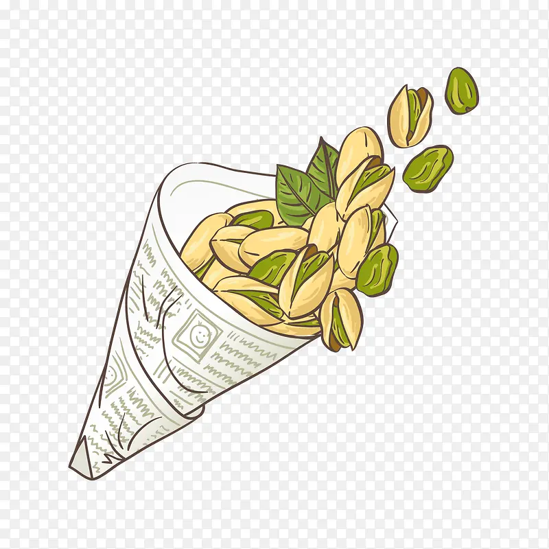 矢量开心果零食美味