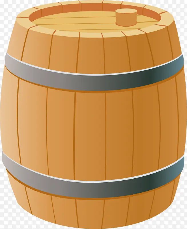 圆形的红酒橡木桶