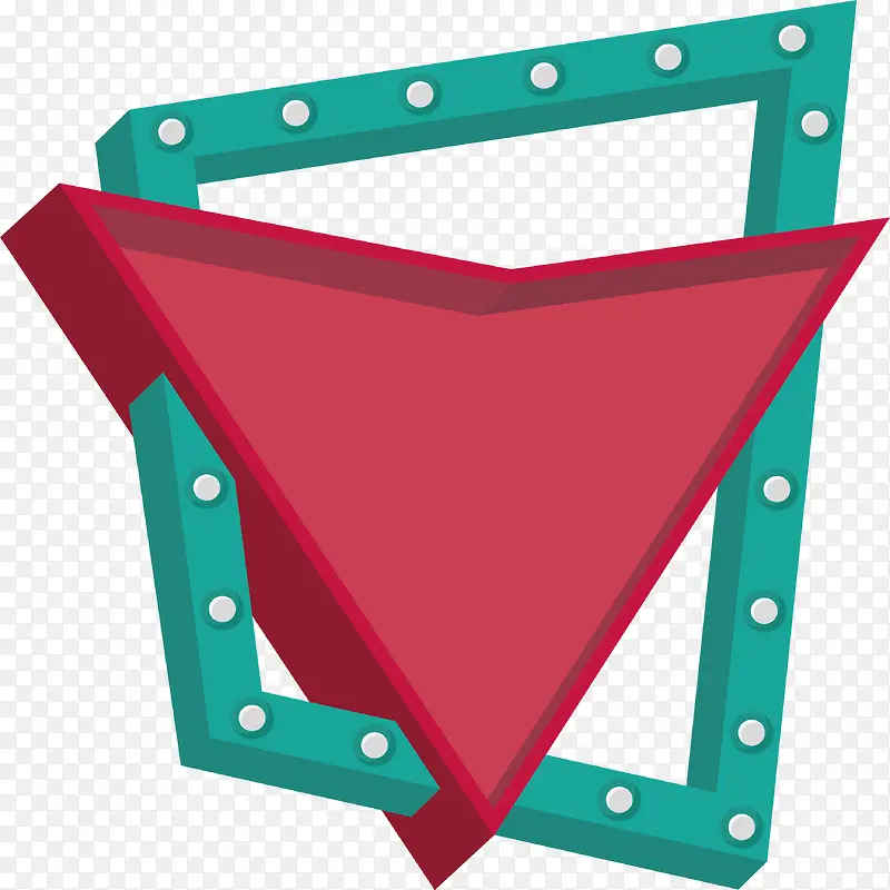 立体三角形标题框
