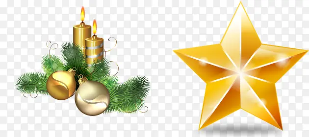五角星和圣诞装饰用品