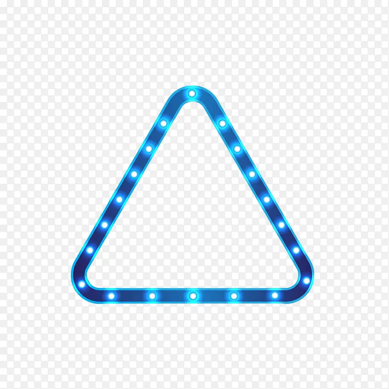 创意蓝色三角形霓虹灯
