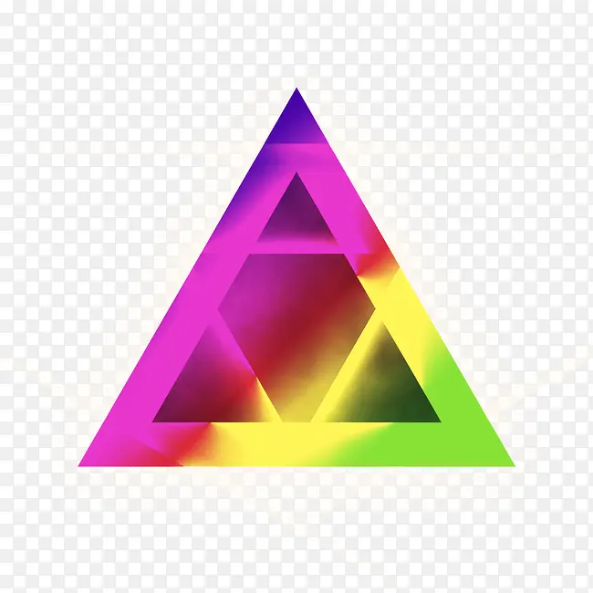 超炫三角形灯效元素