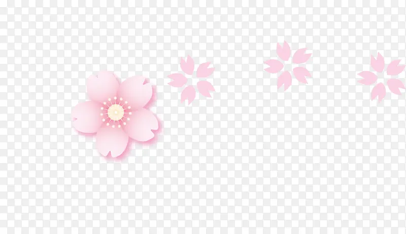 粉色春季漂浮花朵