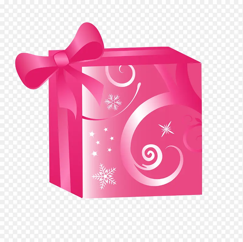 粉色矢量礼物盒子素材图