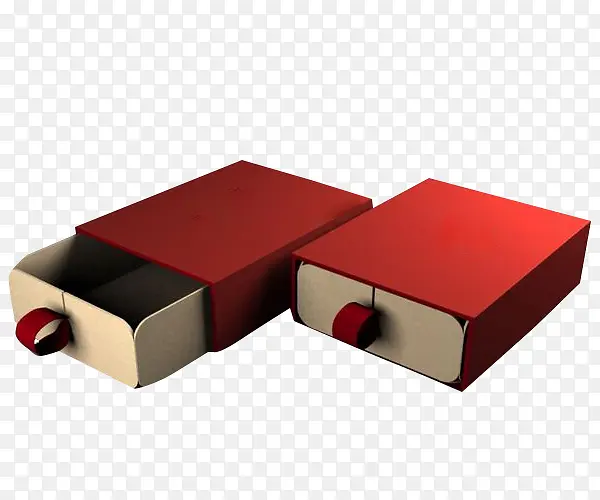 高档可抽拉式红色瓦楞纸盒