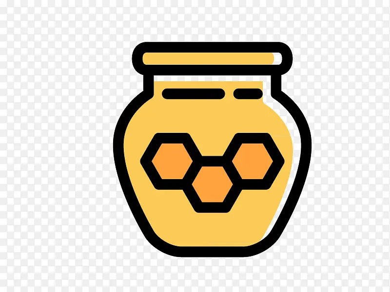 蜂蜜罐子卡通矢量素材
