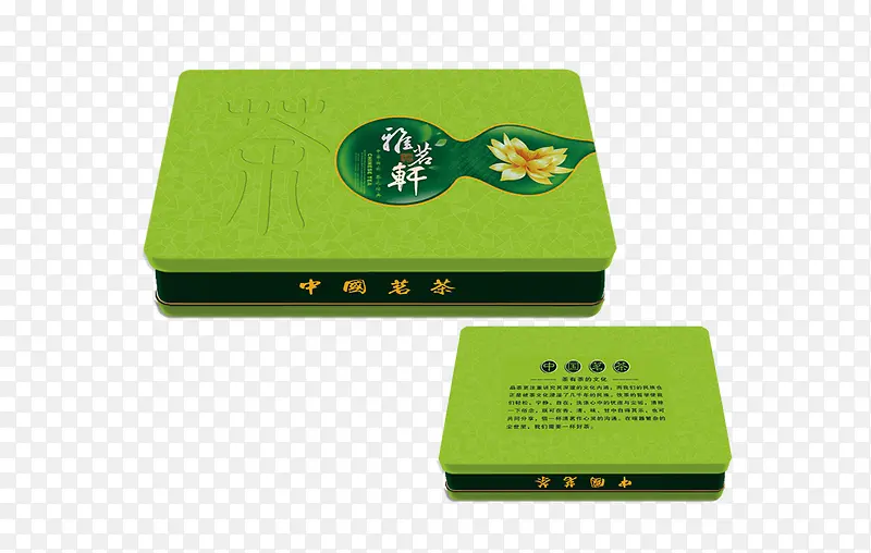 绿色茶叶铁盒包装设计