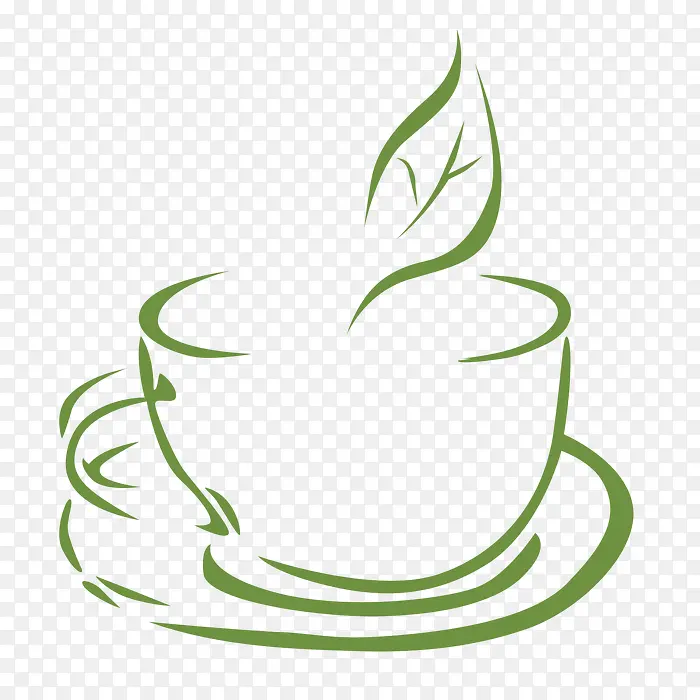 绿色茶杯
