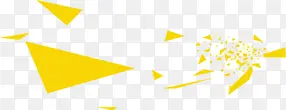 黄色个性漂浮三角形设计