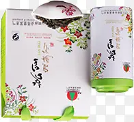 新鲜花茶礼物包装绿色清新天然