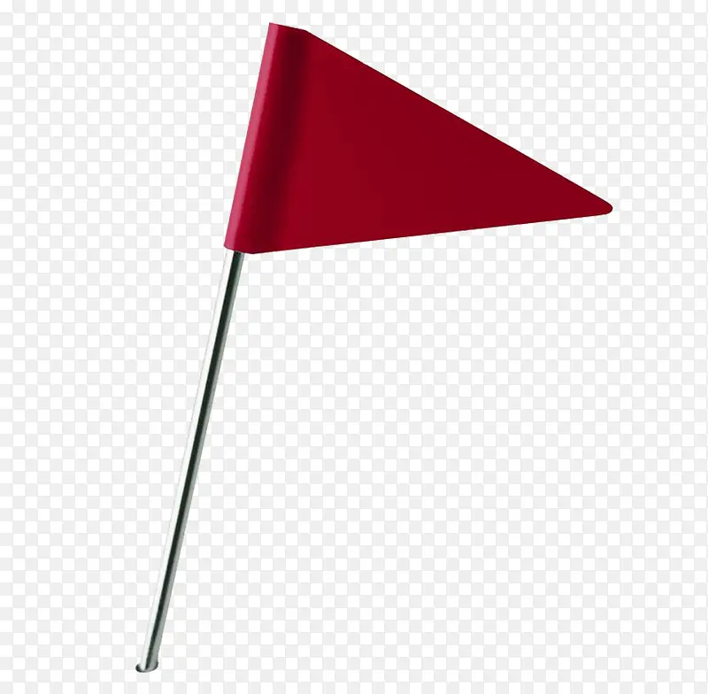 红色三角形装饰三角红旗免抠图