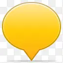 气球黄色 的社交媒体气球图标