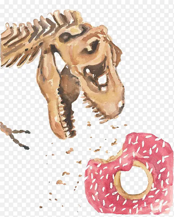 吃甜甜圈的恐龙化石