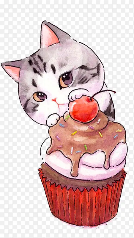 吃蛋糕的猫