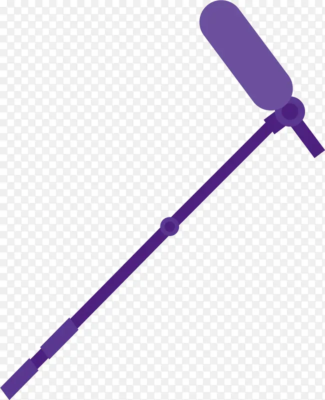 矢量图水彩紫色话筒