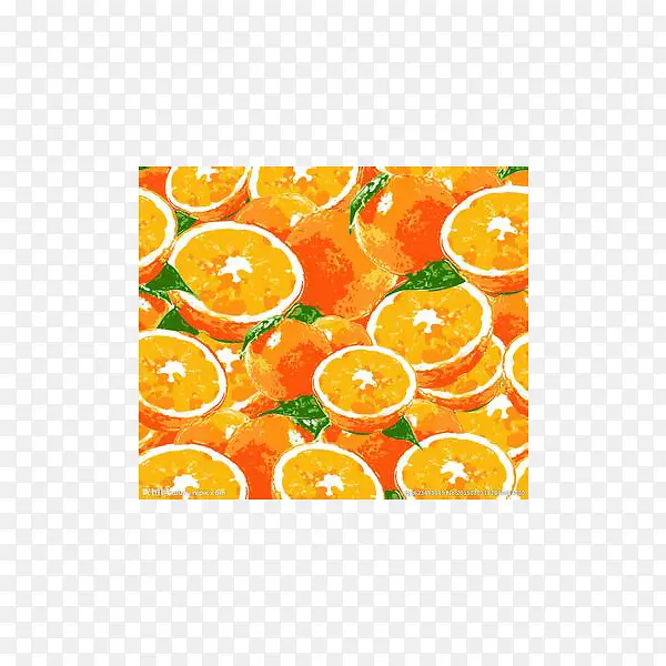 手绘橙子底图