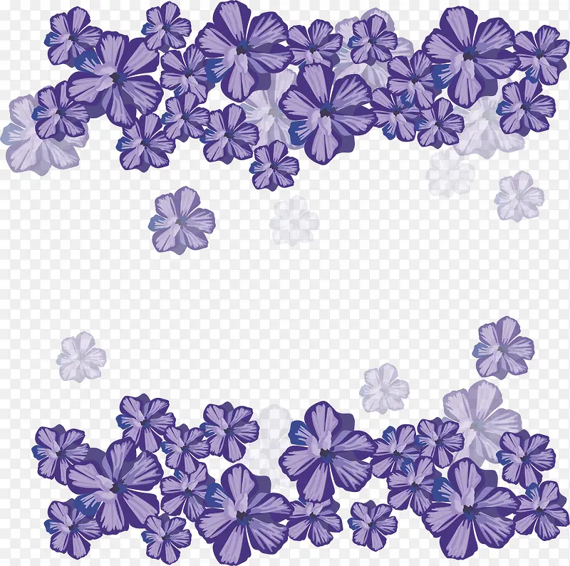 紫色小花装饰框