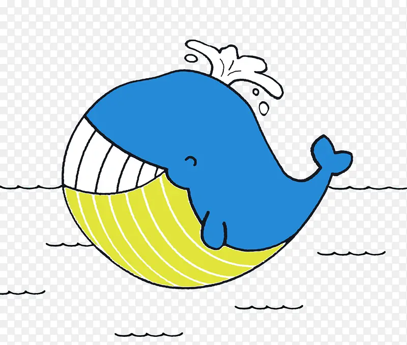 大海里的蓝色鲸鱼
