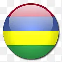 毛里求斯国旗国圆形世界旗
