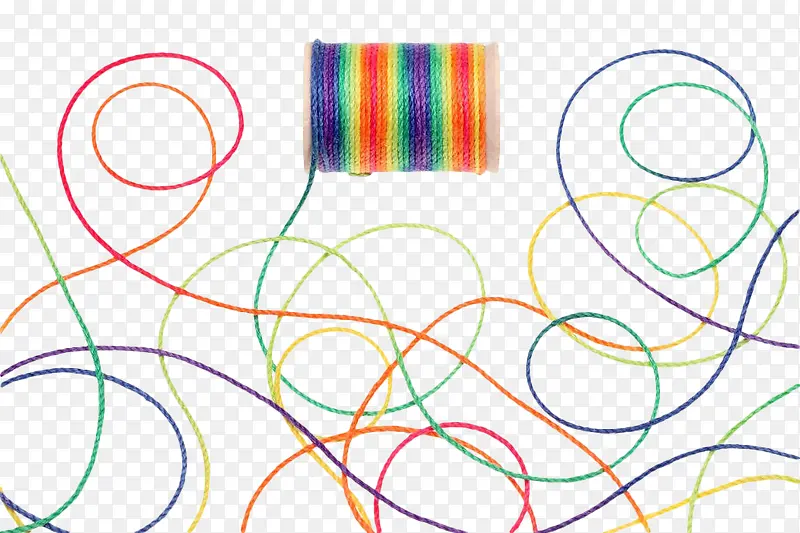 彩色缠绕细绳