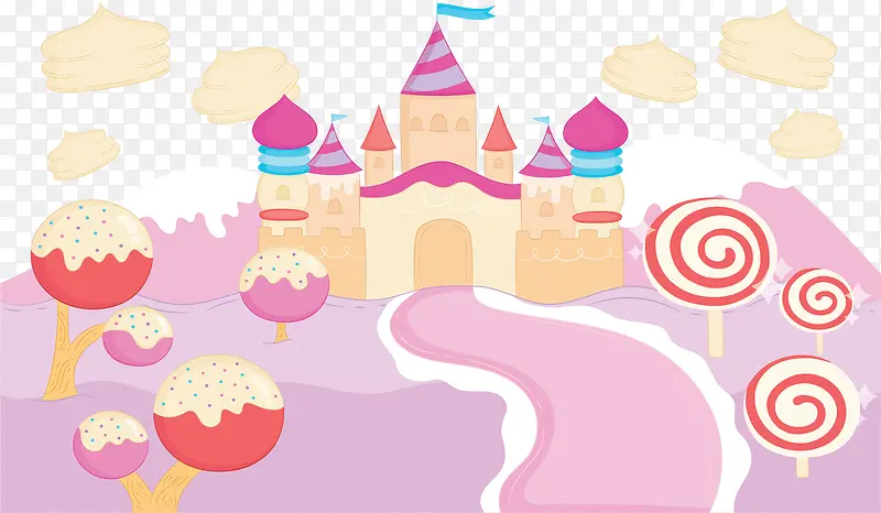 卡通糖果蛋糕城堡