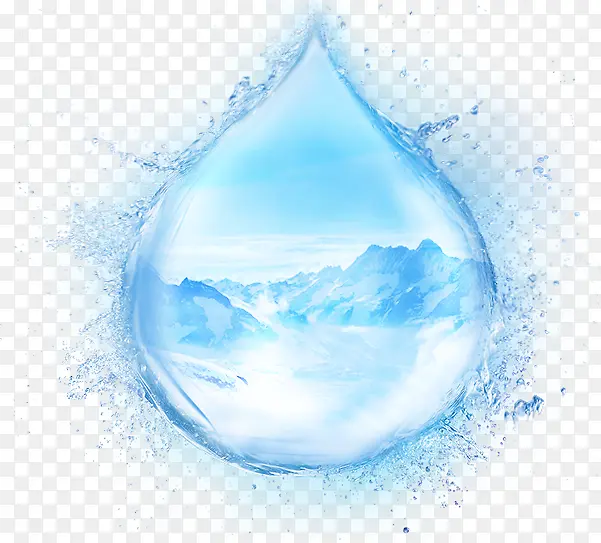 蓝色水滴造型设计