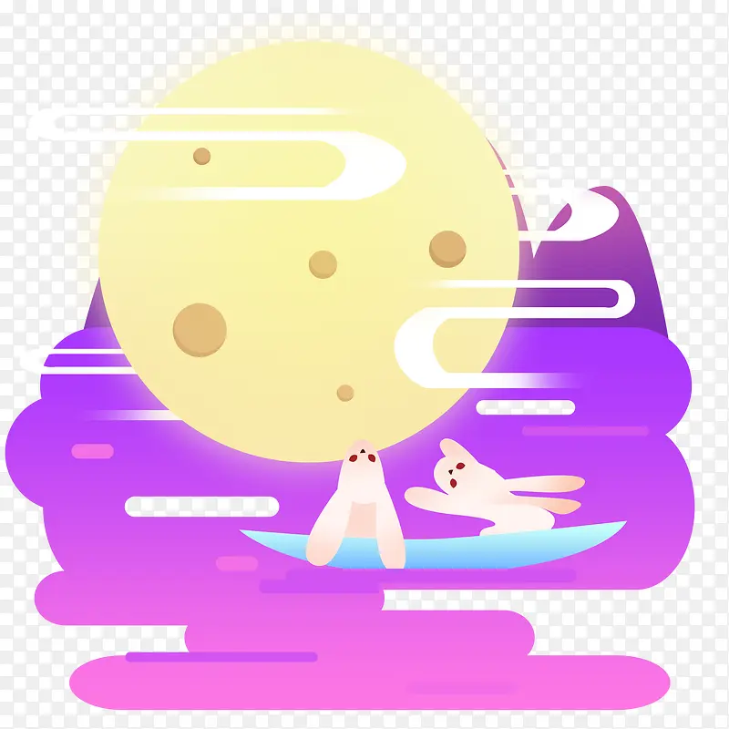 手绘七夕卡通图案
