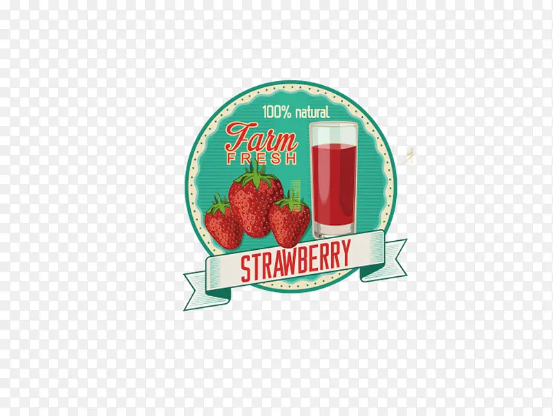 草莓汁标签