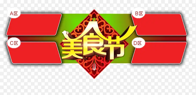 美食节艺术字