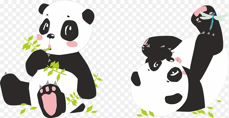 吃叶子的熊猫