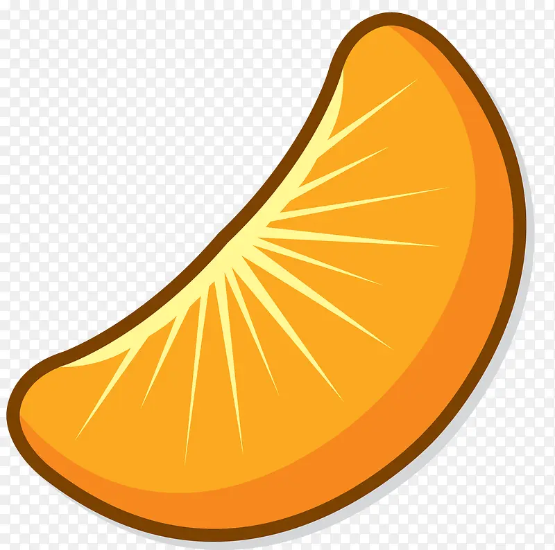 一片卡通矢量柑橘果实