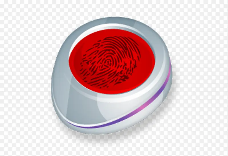 红色指纹识别器素材