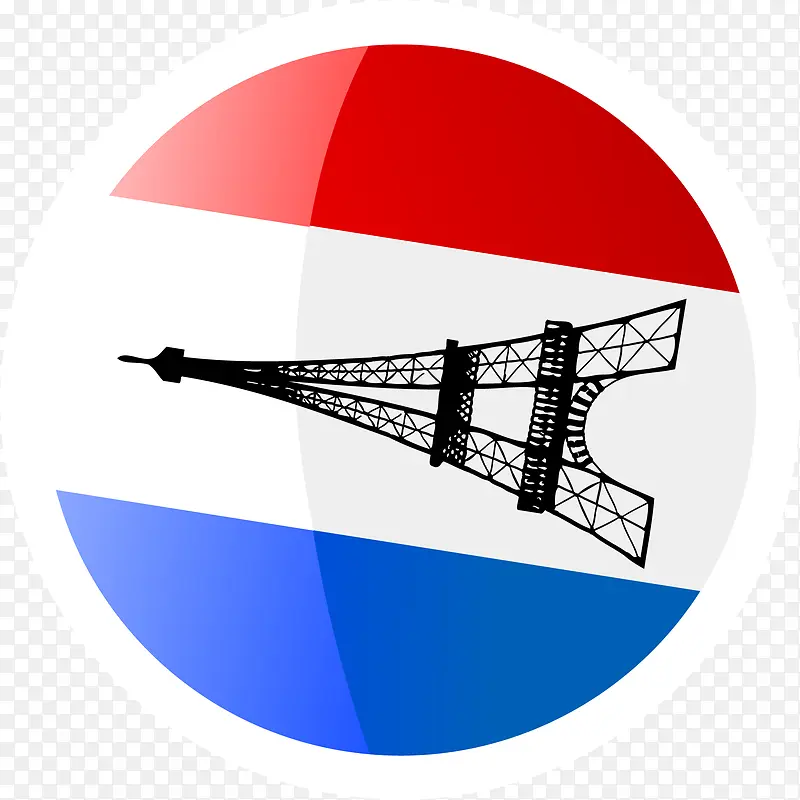 卡通旅游法国铁塔