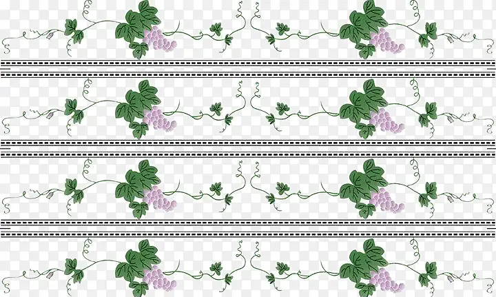 绿叶紫花几何