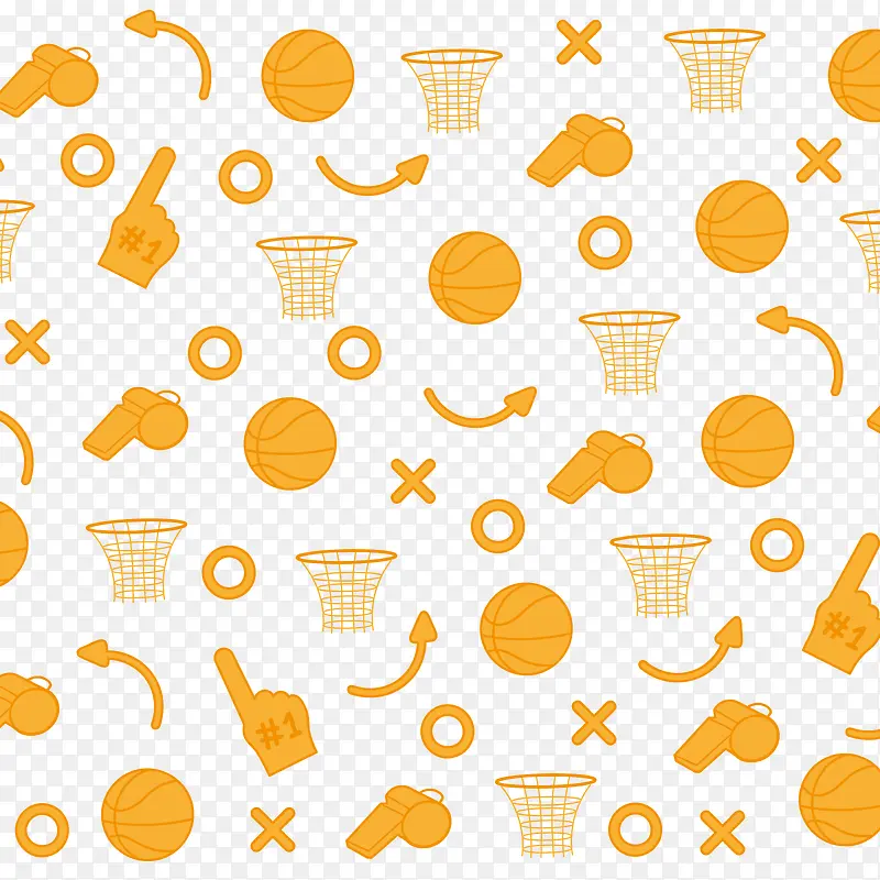 橙色篮球背景矢量