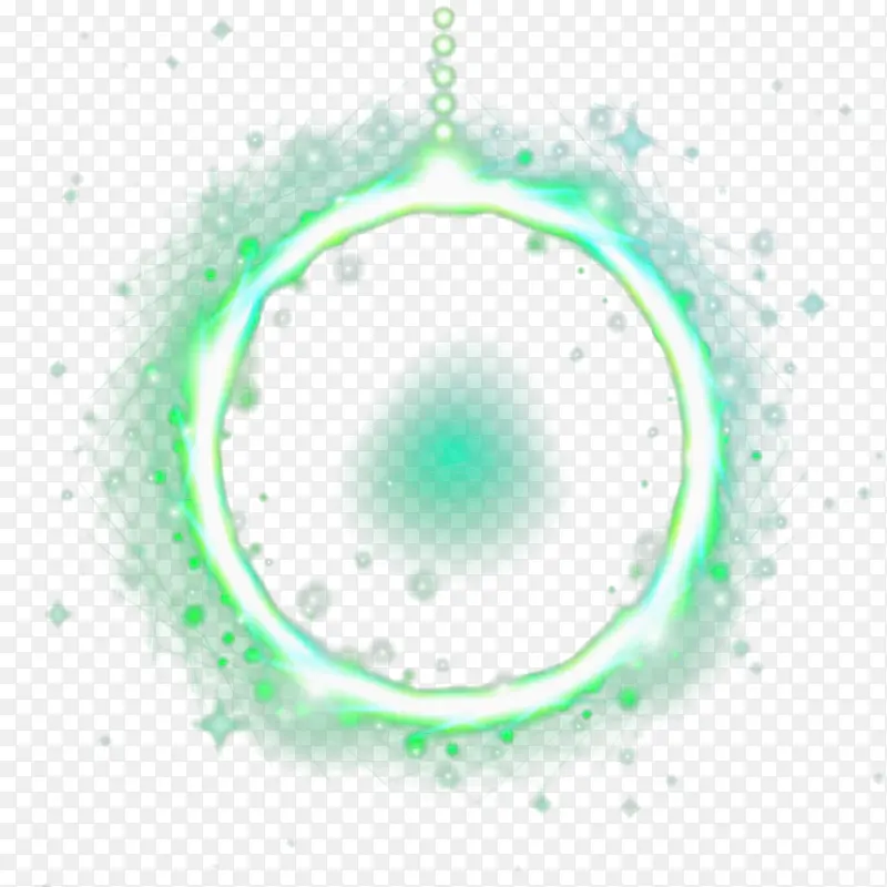 绿色发光效果圆环