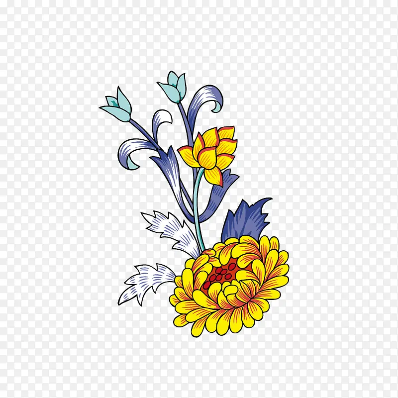 小清新风格的菊花