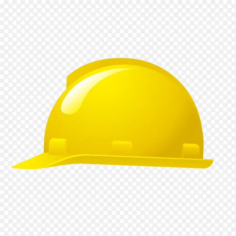 黄色质感塑料安全帽
