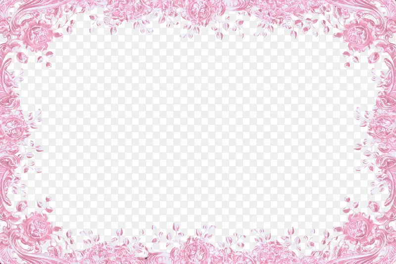 粉色花纹相框