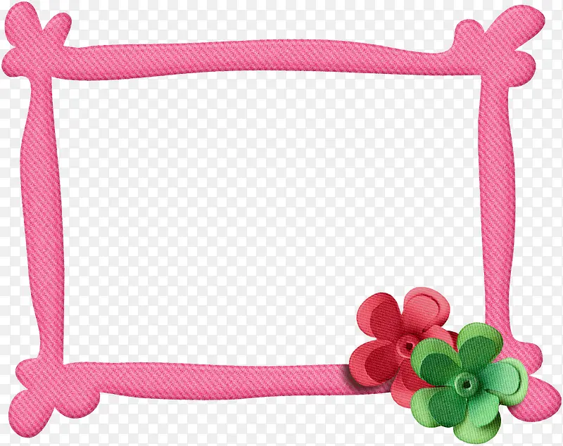 粉色花朵创意相框
