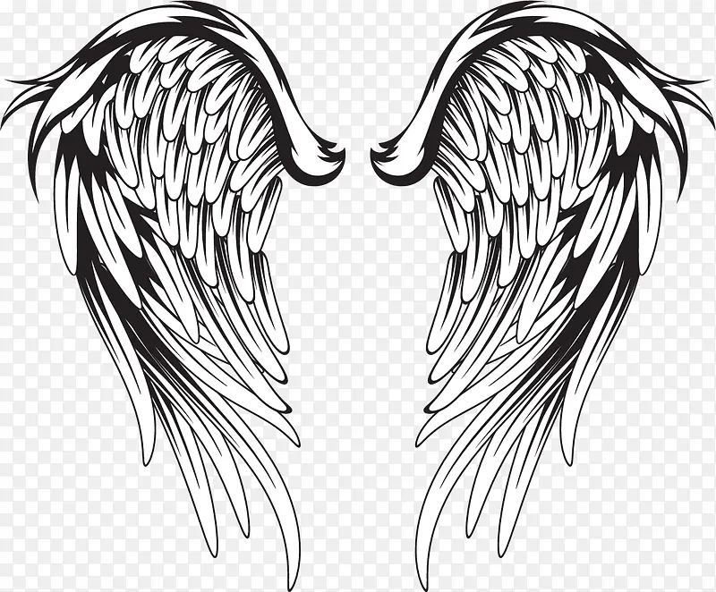 怀抱的温暖矢量天使之翼